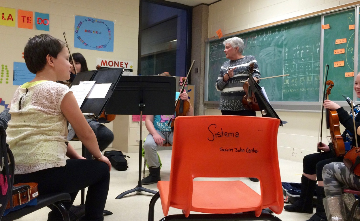 National Arts Centre Orchestra couple--Douglas and Nancy Sturdevant visit NBYO and Sistema NB